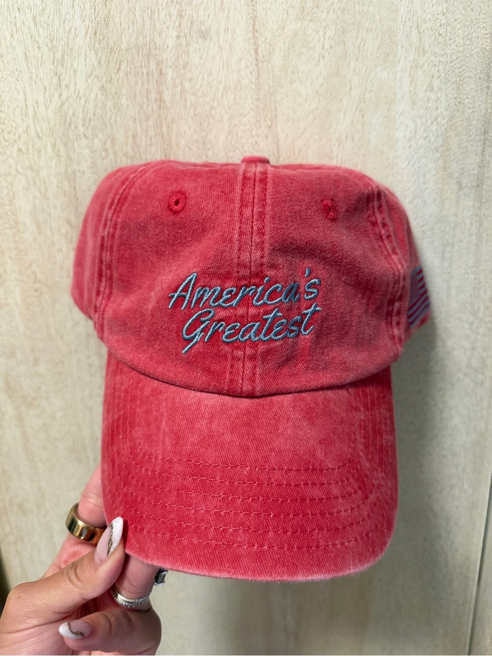 America's Greatest Red Baseball Cap - Kenz Kustomz